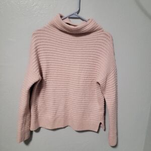 MADEWELL #XS Women's Pink Ribbed Sweater
